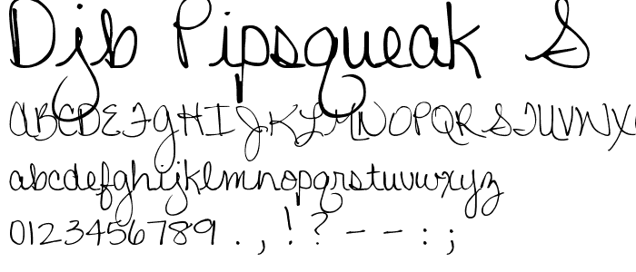 DJB Pipsqueak_s Script font